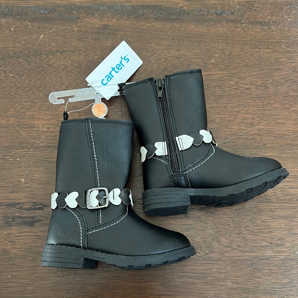 Carter’s Black Moto Boot  Size 7T